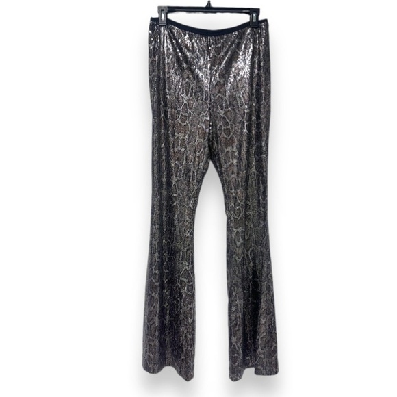 Anthropologie Sequin Snake Joni Pants Women’s Size 6 NWT Brown Gray Animal Print - Picture 5 of 16